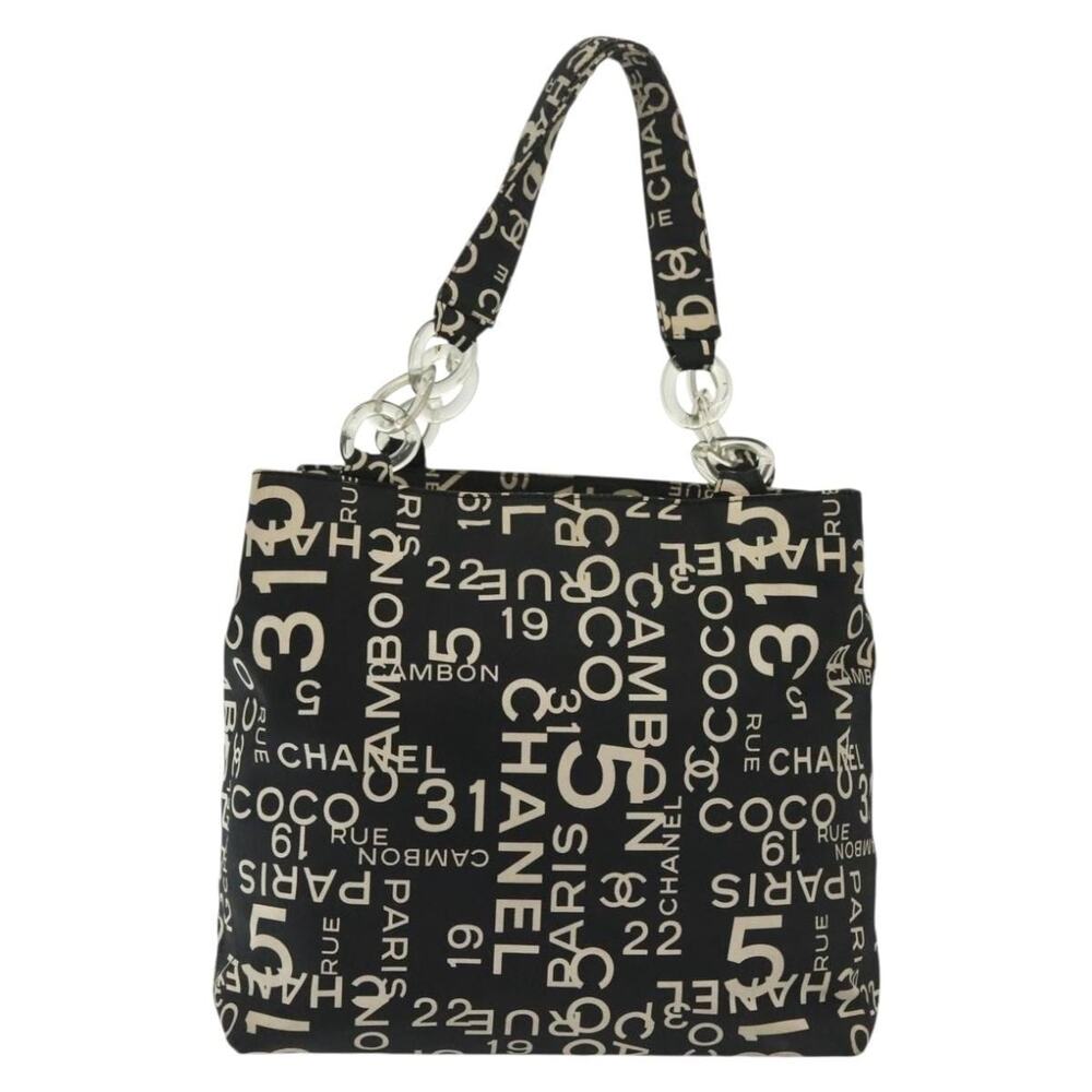 Chanel Canvas Bysy Line Shoulder Bag Black